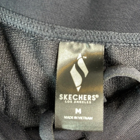 Skechers Restful High Waist Wide Straight Leg Pants Pockets Midnight Blue M - Picture 9 of 12